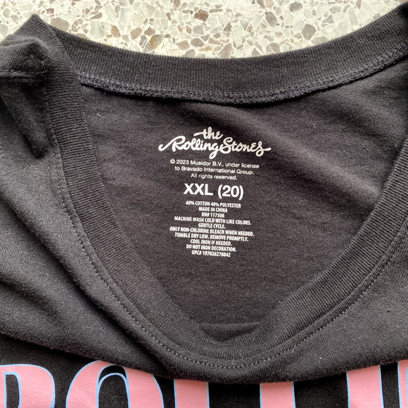 Rolling Stones Womens T Shirt Top Size XXL Tongue Out Band Concert Graphic Logo - Picture 3 of 6